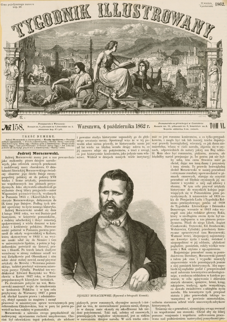 Portret Jędrzeja Moraczewskiego na stronie tytułowej 